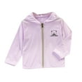 thumbnail image 3 of Bovxnpu Boys Girls Tops Lightweight Long Sleeve Zip Up Hoodie Jacket, Girls Graphic Thin Zip-Up Hoodie Sun Protection Jacket Hooded Shirt Pockets Running Outdoor 6-7 Years, 3 of 4