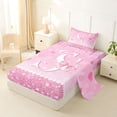 thumbnail image 2 of Castle Fairy Pink Glitter Letter S Twin Sheet Sets 3pcs for Girls,Cartoon Bow Bedding, 2 of 6