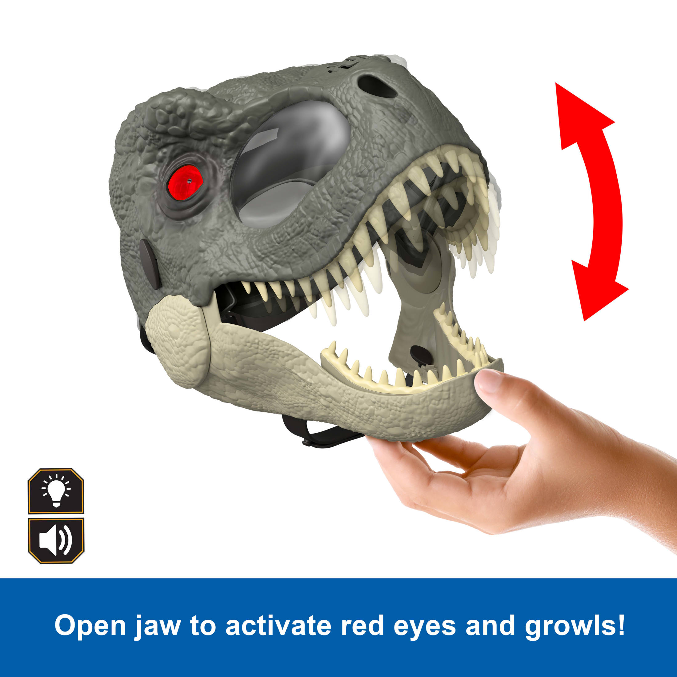 Jurassic World T-Rex Rage 'N' Roar LED Light-Up Mask photo 4
