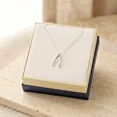 thumbnail image 6 of Tilo Jewelry 925 Sterling Silver Wishbone Pendant Charm Necklace for Women & Unisex | 18 Inch Cable Chain, 6 of 13