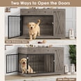 thumbnail image 4 of Homfa Dog Crate with Storage Cabinet and 2 Drawers, Indoor Furniture Style Wooden Large Dog Kennel, Wash Gray, 4 of 8