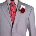 thumbnail image 2 of VINCI Men's Light Gray 2-Button Suit w/ Adjustable Waistband, Reg-Fit - NEW, 2 of 3