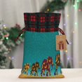thumbnail image 5 of KLL Elephants for Christmas Gift Bag,Christmas Burlap Goody Gift Bags with Plaid Drawstrings for Xmas Presents Holiday Party Favor Treats Candy-Black, 5 of 8