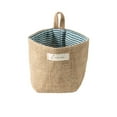 thumbnail image 3 of 1pcs Wall Storage Bag Hanging Pocket Snack Sundries Cosmetic Office Stationery Organizer Cotton Linen Storage Baskets Bag, 3 of 8