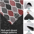 thumbnail image 3 of Red and Black Ethnic Geometric Pattern Kitchen Rugs Sets Of 3,Kitchen Runner Rugs Non Skid Washable,Decorative Kitchen Floor Mats for Kitchen,Sink,Laundry,17"x30"+ 17"x47" + 17"x59", 3 of 6