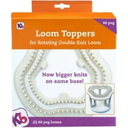 Authentic Knitting Board Peg Loom Toppers for the Rotating Double Knit Loom, 2 Parts