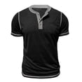 thumbnail image 2 of Shirts for Men with Design,Mens Henley Shirts Summer Short Sleeve Button Down Workout Tshirt Casual Sport Athlete Gym Basic Tees, 2 of 8