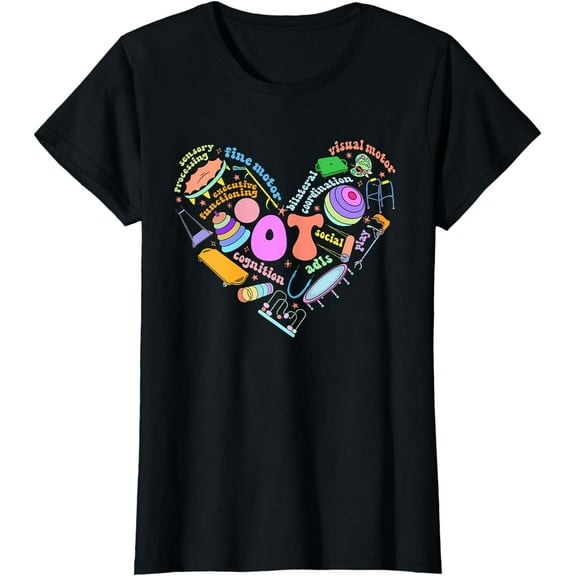 Occupational Therapy OT Therapist Heart Inspire OT Month T-Shirt