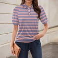 thumbnail image 2 of Outfmvch Women's T-shirts Ombre Tops for Women Tunic T Shirts Striped Shirt Golf Shirts for Woman Women's Golf Clothing Womens Golf Shirt Pink 2XL, 2 of 7