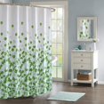 thumbnail image 2 of Cortina de ducha de tela para baño, juego de cortinas de ducha de guijarros azules con 12 ganchos, resistente al agua, 72 x 72 pulgadas (verde), 2 of 5