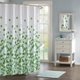 thumbnail image 2 of Cortina de ducha de tela para baño, juego de cortinas de ducha de guijarros azules con 12 ganchos, resistente al agua, 72 x 72 pulgadas (verde), 2 of 5