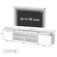 thumbnail image 5 of ChVans Extra Long TV Stand for up 100" 110" TVs with Charging Station, LED Entertainment Center Media Console Gaming Soundbar Shelf with 2 Storage Cabinets, 94.5", 5 of 7