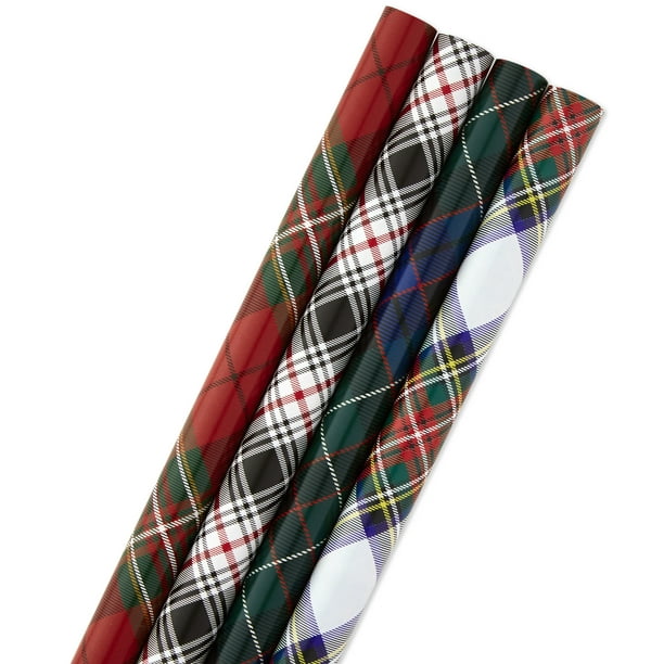 Hallmark Christmas Wrapping Paper Bundle with Cut Lines on Reverse