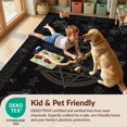 thumbnail image 4 of Design&I 5'x7' Washable Area Rug Sleek Flatweave Pet Friendly & Non-Slip Runes Witchy Skull Pentagram Norse Raven Doormat Border Crow Flowing Dynamic for Small Living Room, Bedroom, 4 of 7