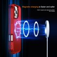 thumbnail image 3 of Funda SKYLMW para iPhone 16 Pro Max de 6,9" con anillo magnético rojo, 3 of 9