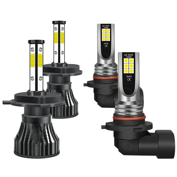 For Toyota Tacoma 2005-2011 - 4X Combo 6000K LED Headlight Fog Light Bulbs Kit