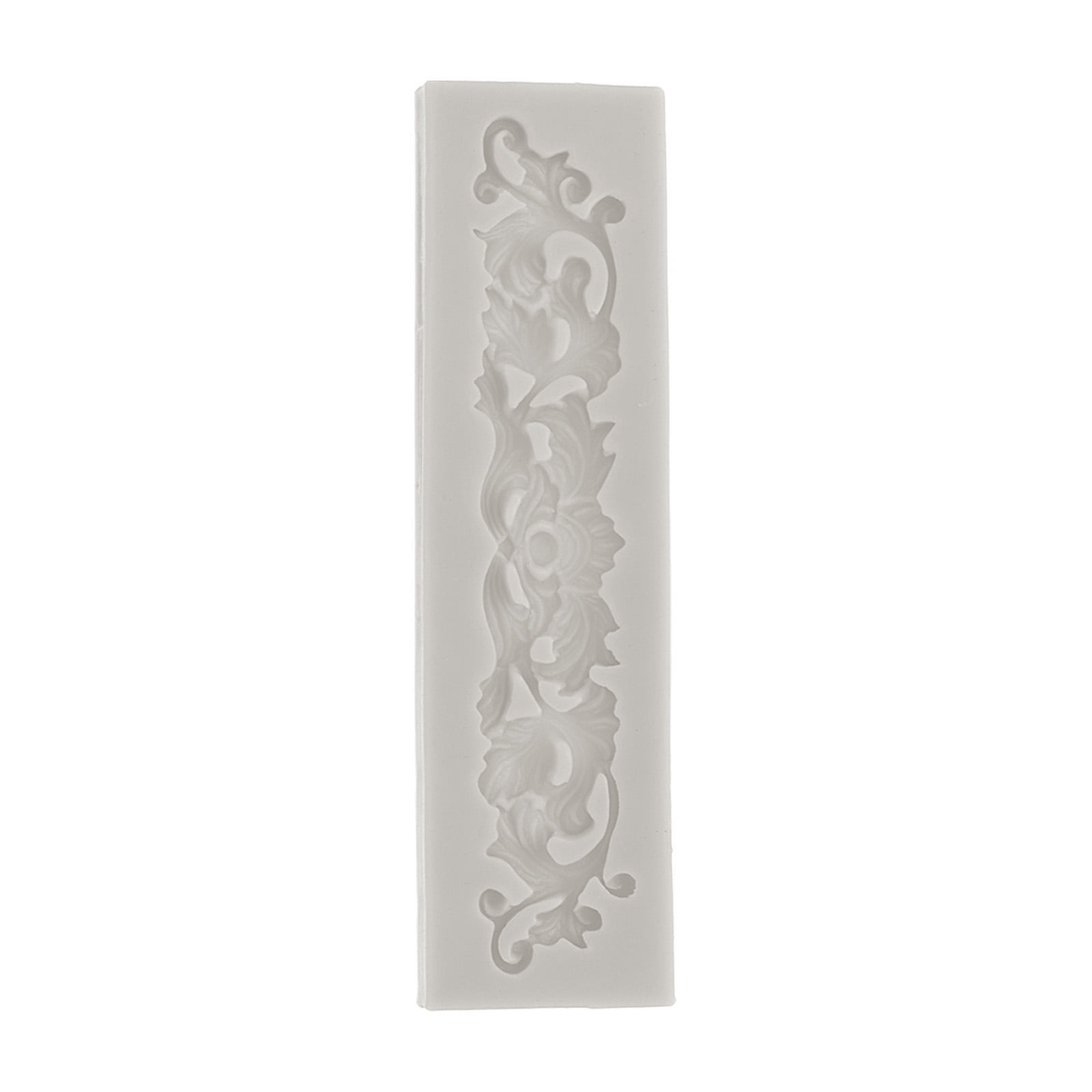 Uxcell 5 Pcs Polymer Clay Mold, Clay Mold Fondant Mold 3D Baroque Lod-Mold Silicone for Crafts Air Dry DIY Cake Grey