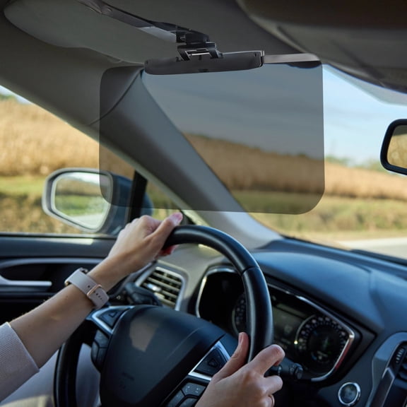 Sun Visor Extender for Car, Polarized Car Visor Extender Sun Blocker, Blocks Sunlight 180掳 Rotatable Clip-on Design, Fits Most Vehicles, Anti-Glare PC Panel 13.62 in x 8.46 in