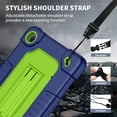 thumbnail image 5 of Kebiory Case for Lenovo Tab One 8.7 inch Tablet,Heavy Duty Hybrid Shockproof Protective Case Built in Kickstand Shoulder Strap Cover for Lenovo Tab One 8.7 inch/K9 TB305FU (2025) Tablet(Navy/Green), 5 of 8