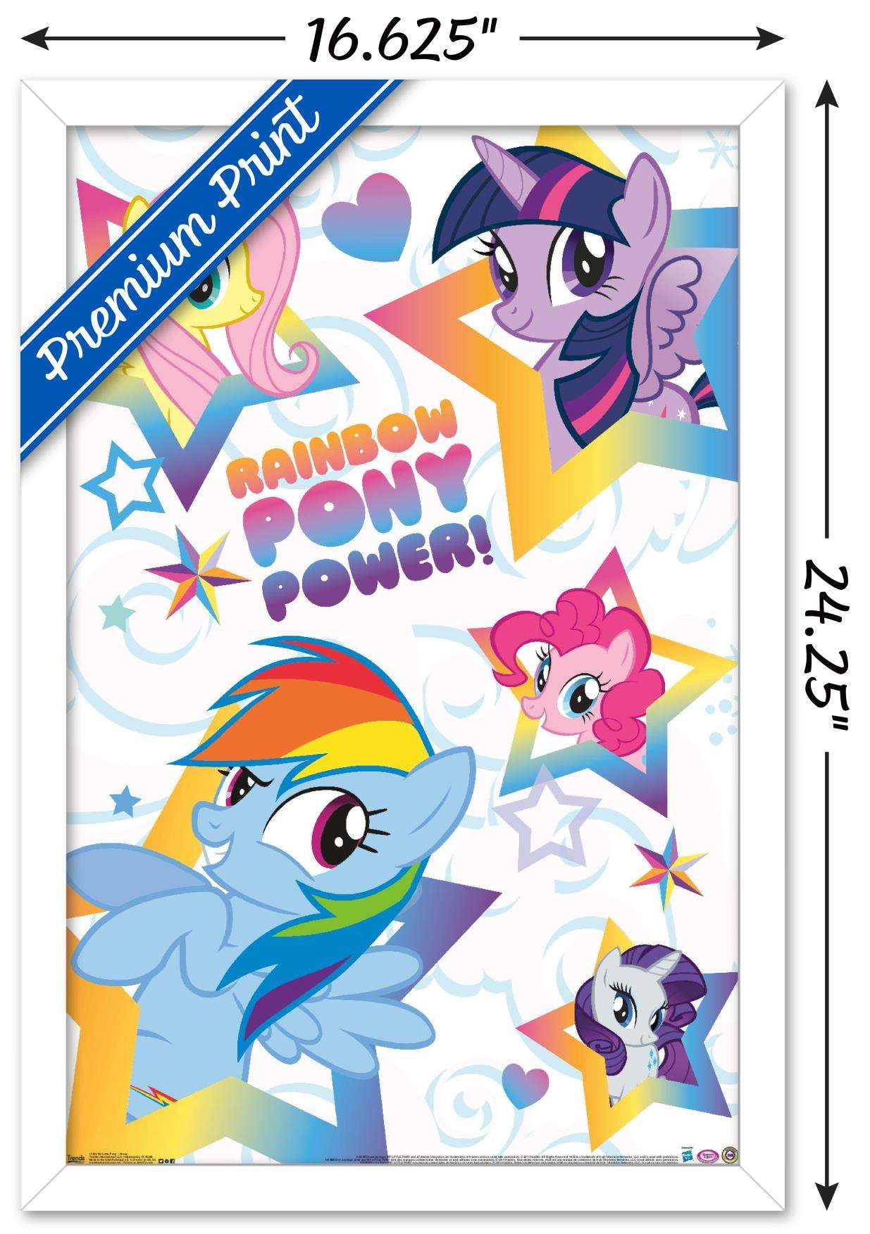Hasbro My Little Pony - Group Wall Poster, 14.725" x 22.375", Framed