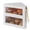 White, variant on BGTREND Double Layer Bamboo Bread Box for Kitchen Countertop, Spacious Wooden Corner Bread Storage Container, Under Cabinet Organizer (White, Medium)