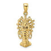 KAZI LUXURY 14K Polished Florida Lobster Charm