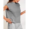thumbnail image 2 of Chaleco sin mangas, jersey de punto Himosyber para mujer, gris, 2 of 6