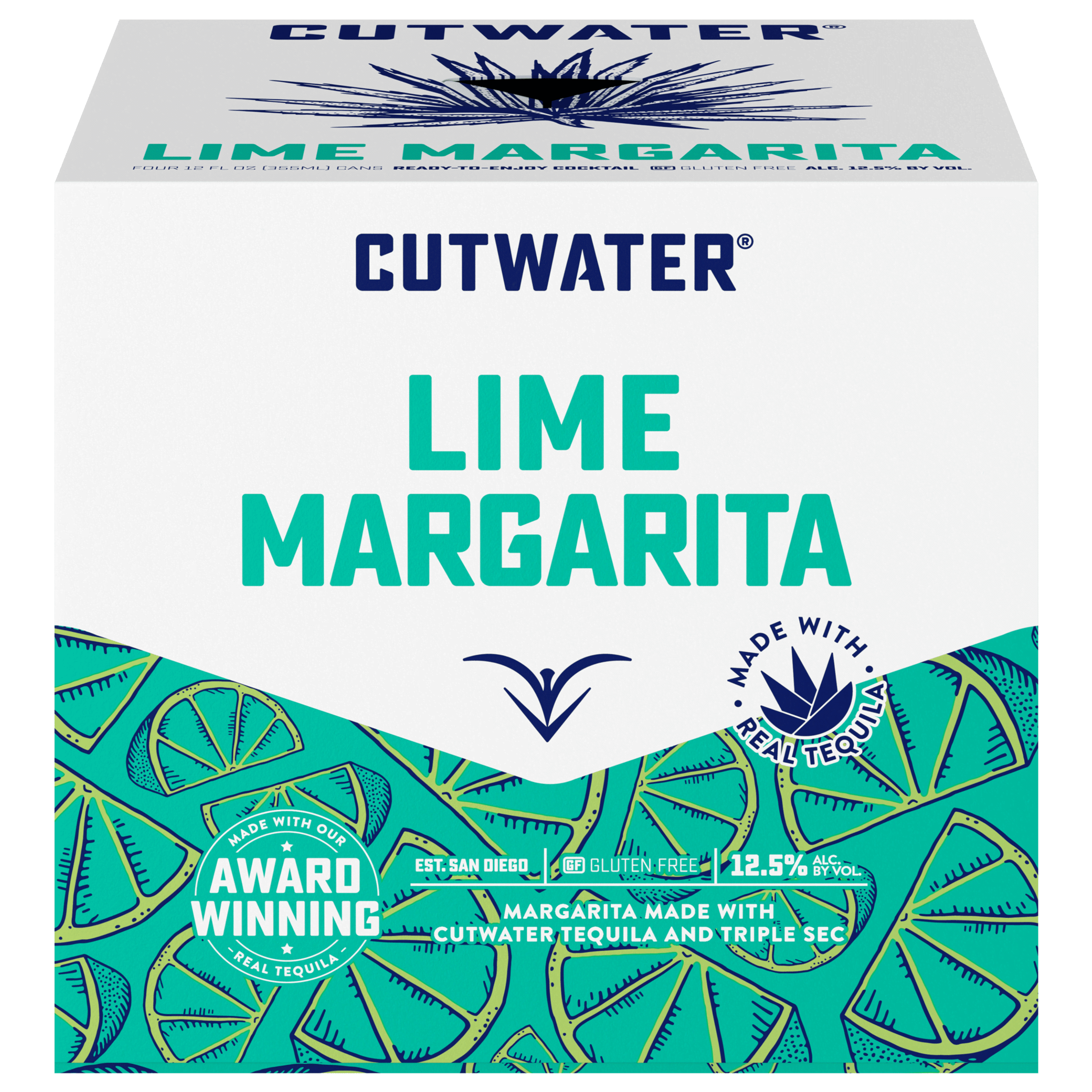 Cutwater Spirits Tequila Margarita, 4 Pack 12 fl. oz. Cans, 12.5 ABV Walmart Inventory