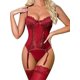 thumbnail image 1 of Zhuge Body sensual de peluche para mujeres, lencería de charol elegante, anillo de pierna ondulado y detalles curvilíneos suaves,Talla M,Vino tinto, 1 of 5