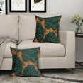 thumbnail image 3 of Teal Green Leaf Pillow Covers 20X20 Inch Summer Tropical Monstera Leaves Plant Decorative Pillow Cases Set of 2 Botanical Cotton Linen Throw Pillows Modern Home Decor For Sofa Couch Cushion Outdoor, 3 of 6