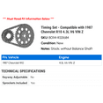 thumbnail image 2 of Timing Set - Compatible with 1987 Chevy R10 4.3L V6 VIN Z, 2 of 2