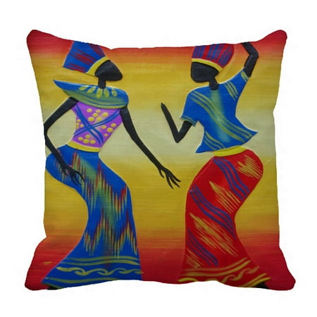 ZKGK Afro American Women Pillowcase Home Decor Pillow Cover Case Cushion Two Sides 18x18