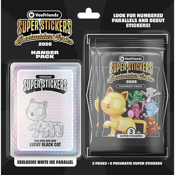 2026 VeeFriends Super Stickers Spectacular Series Hanger Pack (White Ice Parallels)