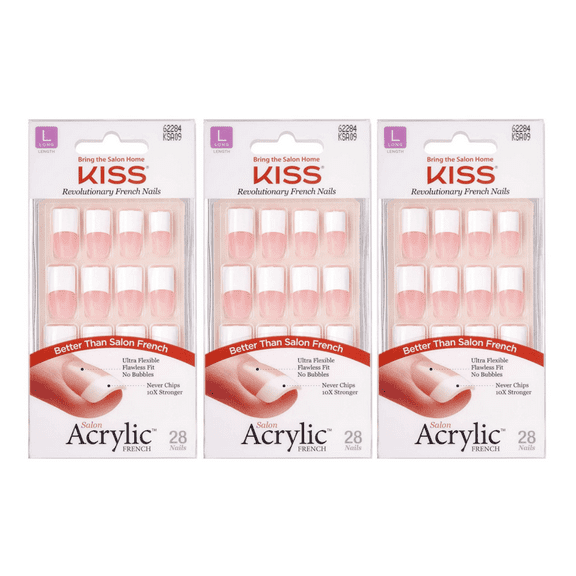 KISS Salon Acrylic Natural Nails (KSA09 - 3 PACKS)