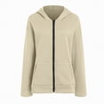 thumbnail image 6 of Towmus Hoodies for Women Casual Long Sleeve Hoodies Sweatshirts Plus Size Zip up Drawstring Loose Fall Winter Coat Jacket with Pocket, 6 of 6