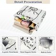 thumbnail image 3 of FORMRS Womens Corduroy Tote Bag Crossbody Shoulder Handbag with Pocket, White Chubby Cat, 3 of 7