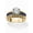 Blue/14k Gold-Plated Sterling Silver, variant on 3.53 TCW Round Cubic Zirconia and Simulated Blue Sapphire Ring in 14k Gold-plated Sterling Silver