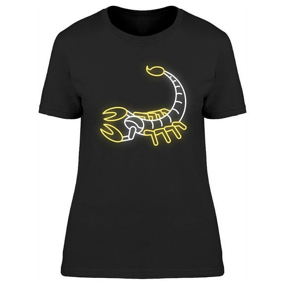 Scorpio Zodiac Sign Neon  T-Shirt Women -Image by Shutterstock, Female Small