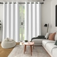thumbnail image 3 of Lfeey White Blackout Curtains 84 Inch Length, Thermal Insulated Room Darkening for Bedroom/Bathroom, 2 Panels, 3 of 6