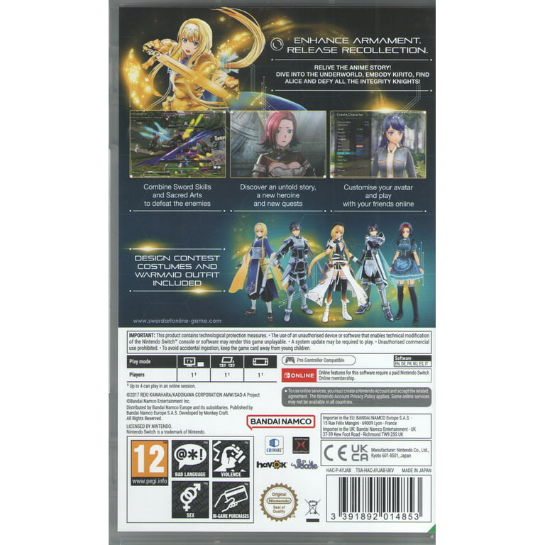 Sword Art Online: Alicization Lycoris review for Nintendo Switch