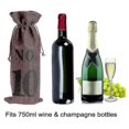 thumbnail image 3 of 1 To 10 Burlap Wine Bags Blind Tasting Drawstring Drawstring Pocket Wine Bottle Sleeves, 3 of 5