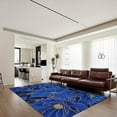 thumbnail image 2 of Blue Petal Flower Area Rugs, Modern Living Room Area Carpet, Large Area Rug Machine Washable Soft And Comfortable Apply To Cafe Office Door Mats Porch 1x2ft, 2 of 6