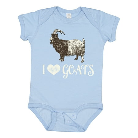 

Inktastic I Love Goats Gift Baby Boy or Baby Girl Bodysuit