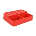 thumbnail image 2 of Organizador de brochas de maquillaje, caja de almacenamiento multifuncional para brochas de maquillaje con 21 ranuras Rojo, 2 of 9