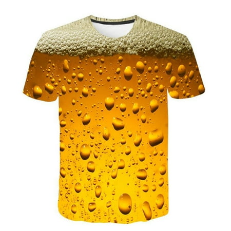 Men's New Fashion 3D Flood Printed Short-sleeved T-shirt Top Blouse 2019 hot