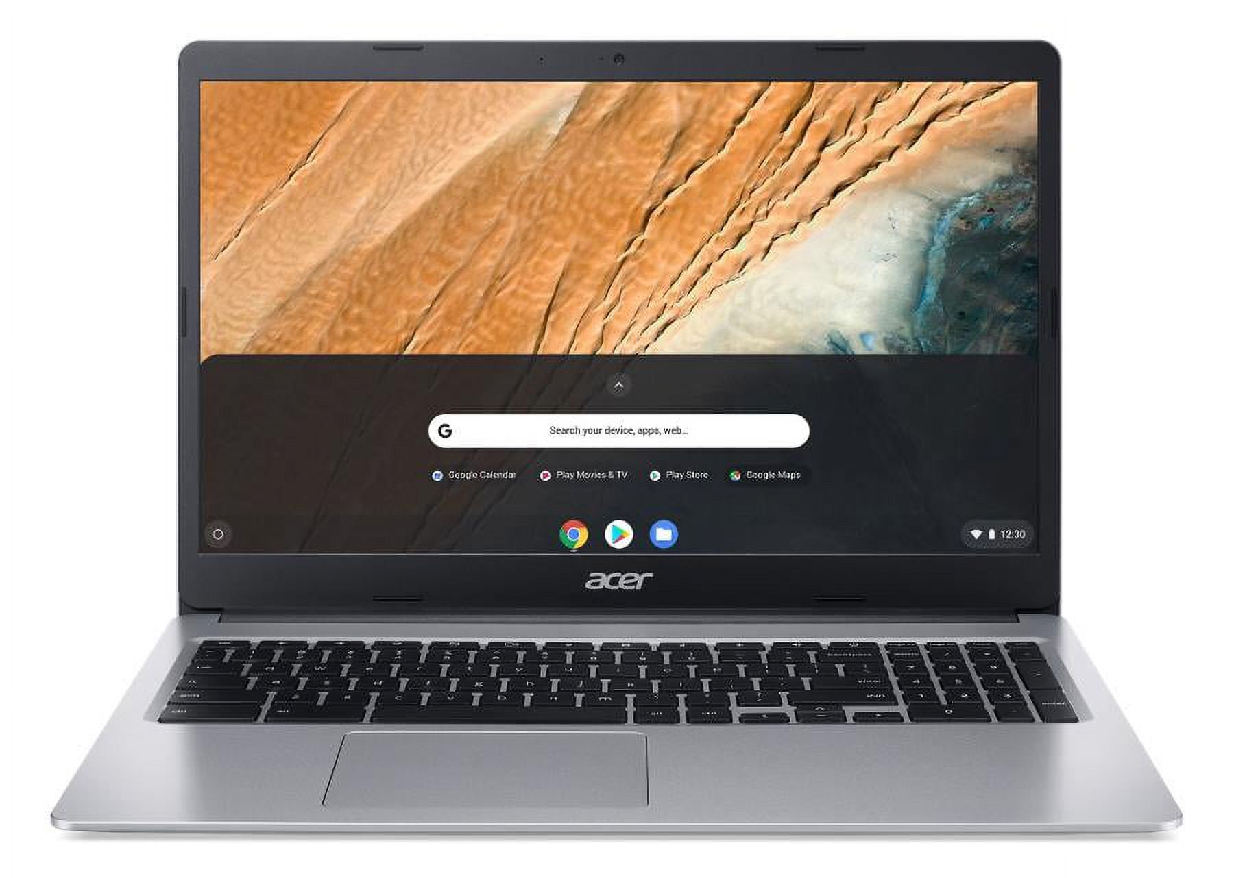 Acer 315 15.6" Celeron 4GB/32GB Chromebook, 15.6" HD Display, Intel Celeron N4000, 4GB LPDDR4, 32GB eMMC, Protective Sleeve, Pure Silver, Chrome OS - CB315-3H-C2C3 - image 2 of 8