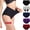 5 Color, variant on Womens Period Panties Cotton Mid Waist Briefs, 5 Pack, Size XS-3XL(4 Layers)