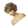 thumbnail image 5 of Short Oblique Bangs Chemical Fiber Hair Cover Curly Hair Wig Stylish Headwear for Woman Girl (As Shown), 5 of 6