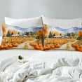 thumbnail image 4 of Manfei Botanical Pumpkin Full Sheet Sets,Autumn Harvest Bedding Full Size,Lodge Cabin Bed Sheets Set Full Size,Breathable Thanksgiving Day Room Decor,4-Piece, 4 of 6