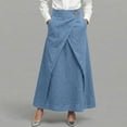 thumbnail image 3 of Edvintorg Plus Size Maxi Skirt Fashion Clothing Women's High Waisted Long Skirt Summer Casual Business Work Skirts with Pockets, 3 of 7